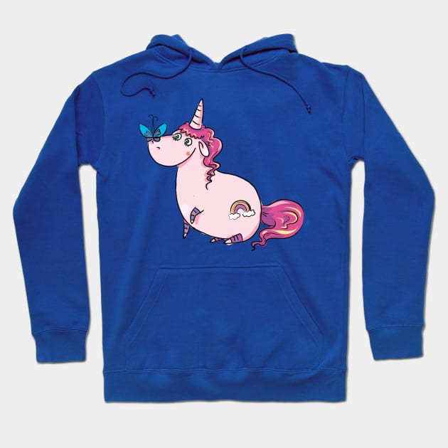 Unicorn & Butterfly Hoodie by holidaystore
